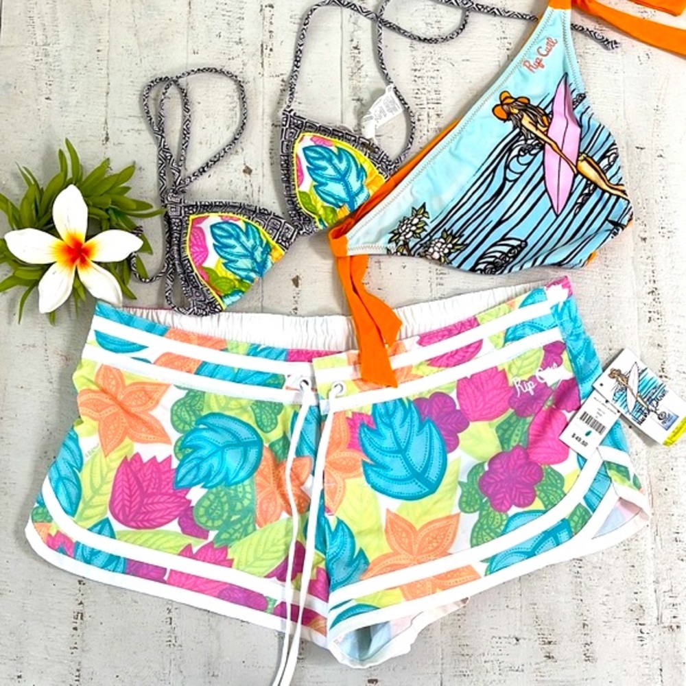 Wild Flowers Boardie Board Shorts Heather Brown